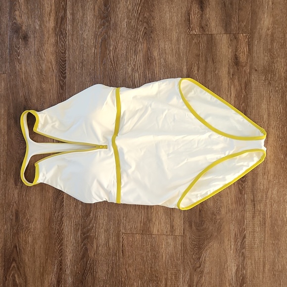 NWT Calia Halter Racerback Light Cream One Piece, size 12 - Picture 3 of 15